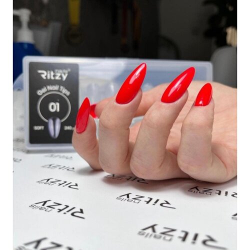 SOFT GEL NAIL TIPS NATURAL ALMOND 01 - Image 2