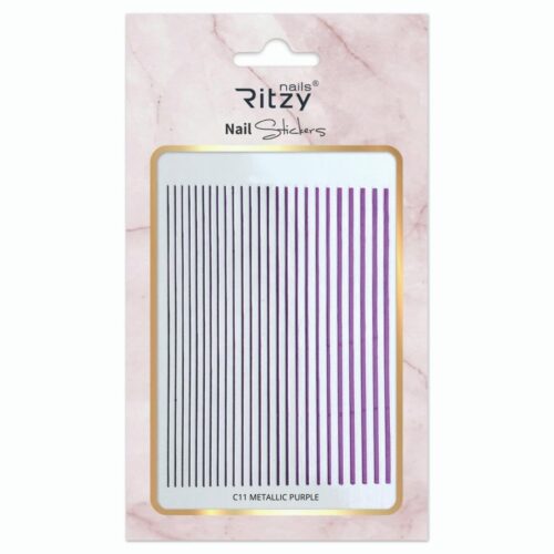 Nail Art Sticker C11 Metallic purple - Image 1