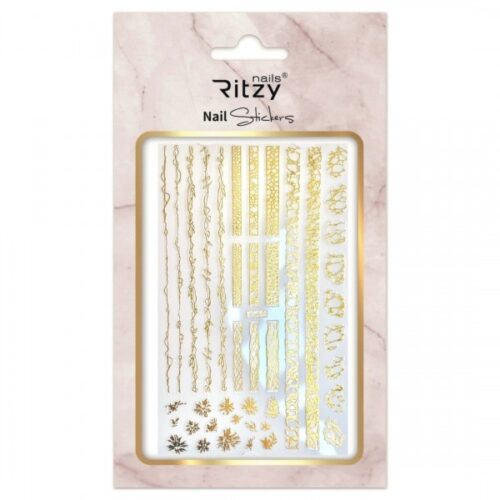 Nail Art Sticker 549 Gold - Image 1