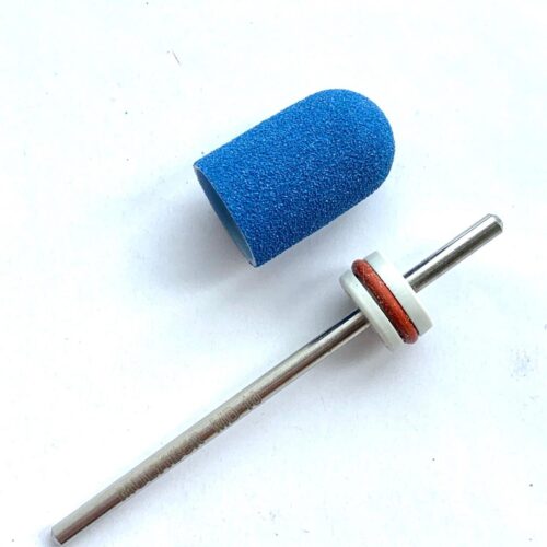Pedicure bit with a removable composite cap BLUE Fine C10B - Image 1