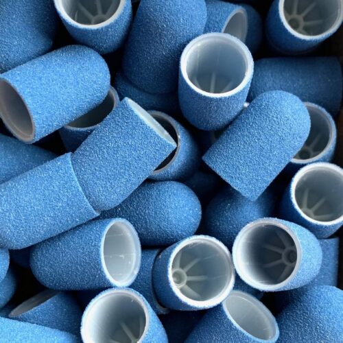 Replacement pedicure caps BLUE Fine C10B (5 pcs) - Image 1