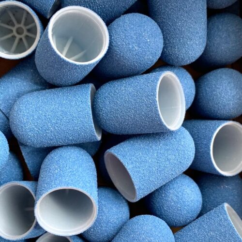 Replacement pedicure caps BLUE Fine C13B (5 pcs) - Image 1