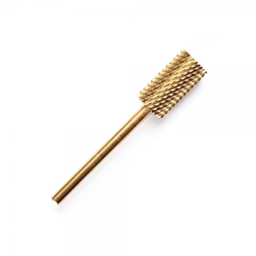 FLAT TOP GOLD CYLINDER BIT (GEL/ACRYGEL) - Image 1